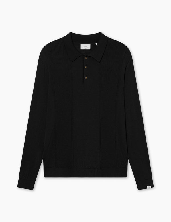 forét ASTERN LONGSLEEVE KNIT - BLACK