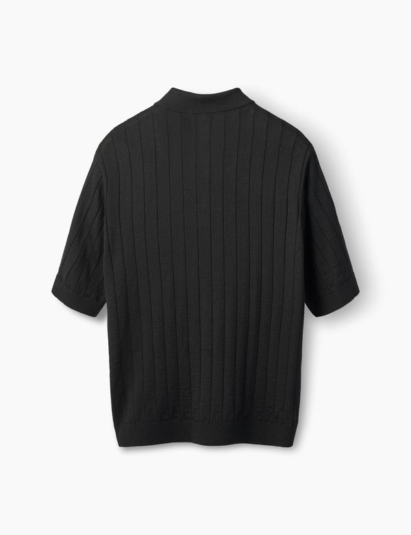 Forét ASTERN RIB KNIT - BLACK