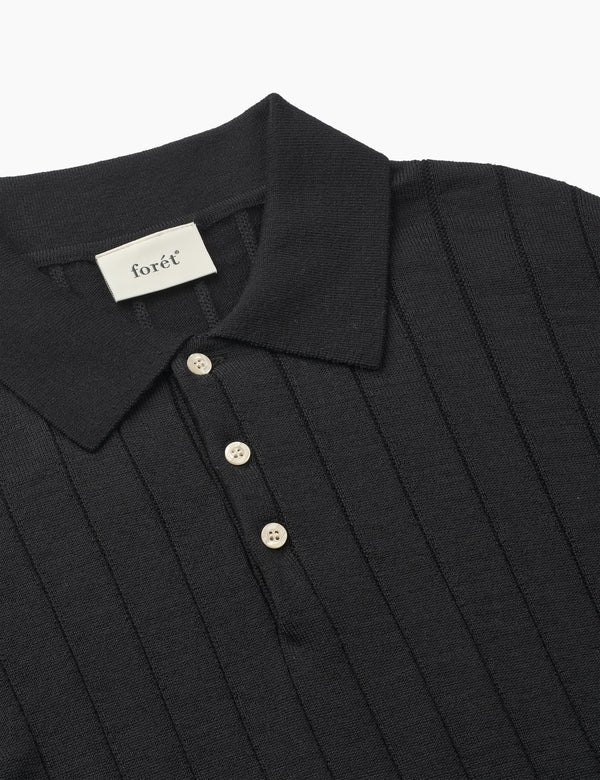 Forét ASTERN RIB KNIT - BLACK