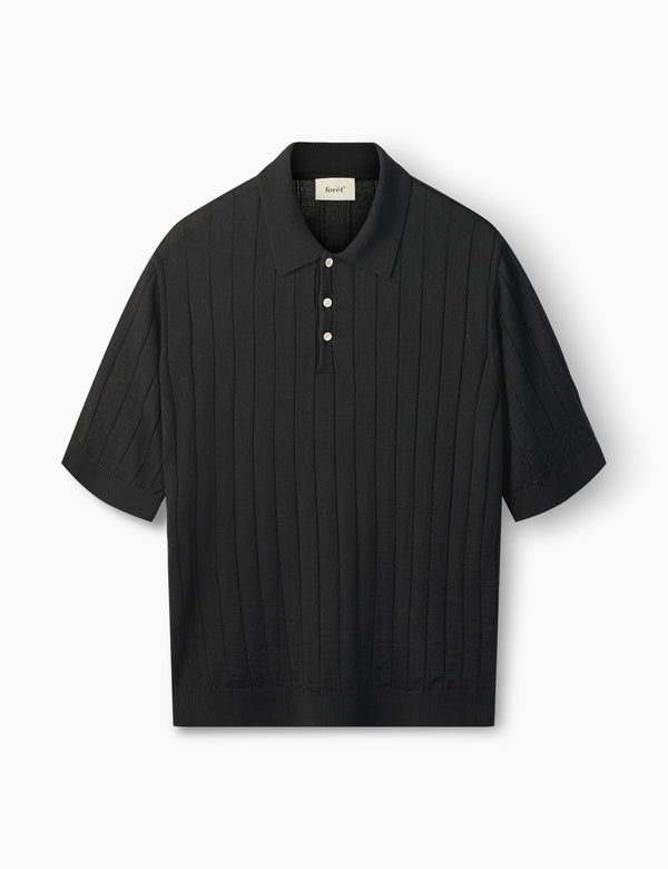 forét ASTERN RIB KNIT - BLACK