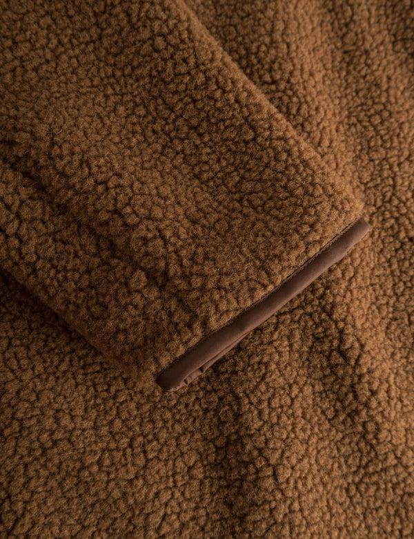 Forét AURA SHERPA FLEECE JACKET - BROWN