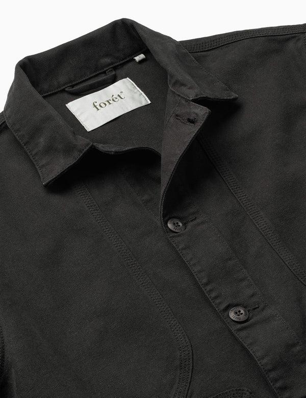 Forét BERRY OVERSHIRT - BLACK
