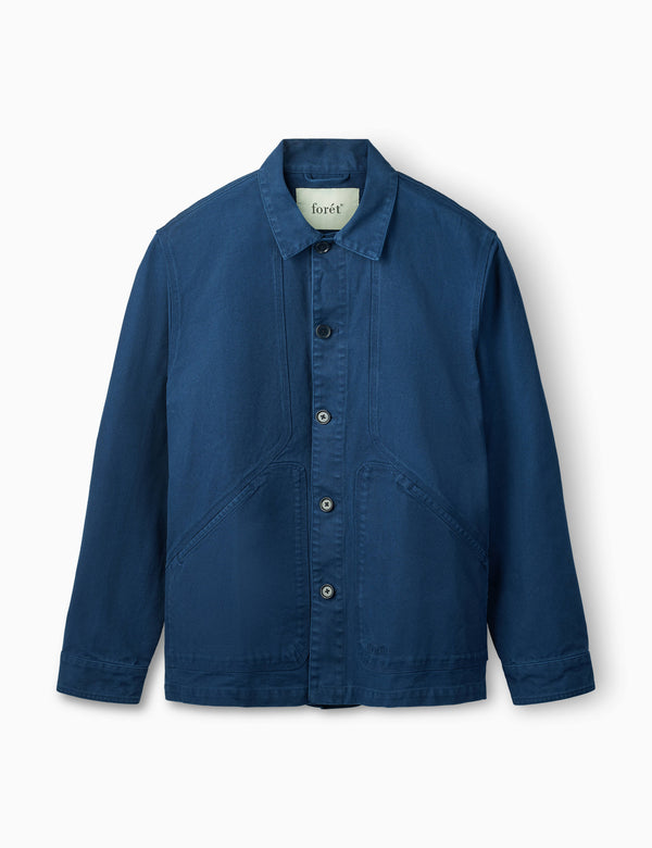 forét BERRY OVERSHIRT - BLUE