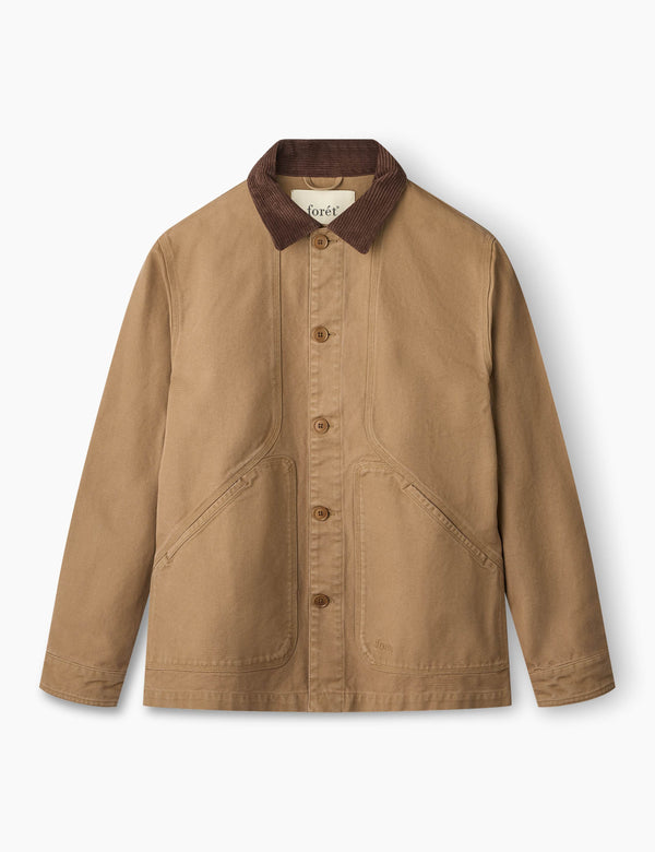 forét BERRY OVERSHIRT - BURNT KHAKI