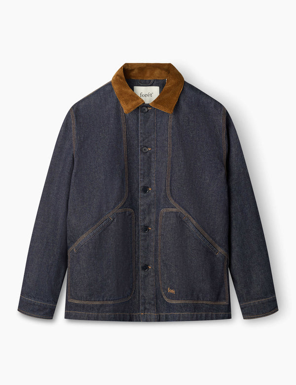 forét BERRY OVERSHIRT - DARK DENIM
