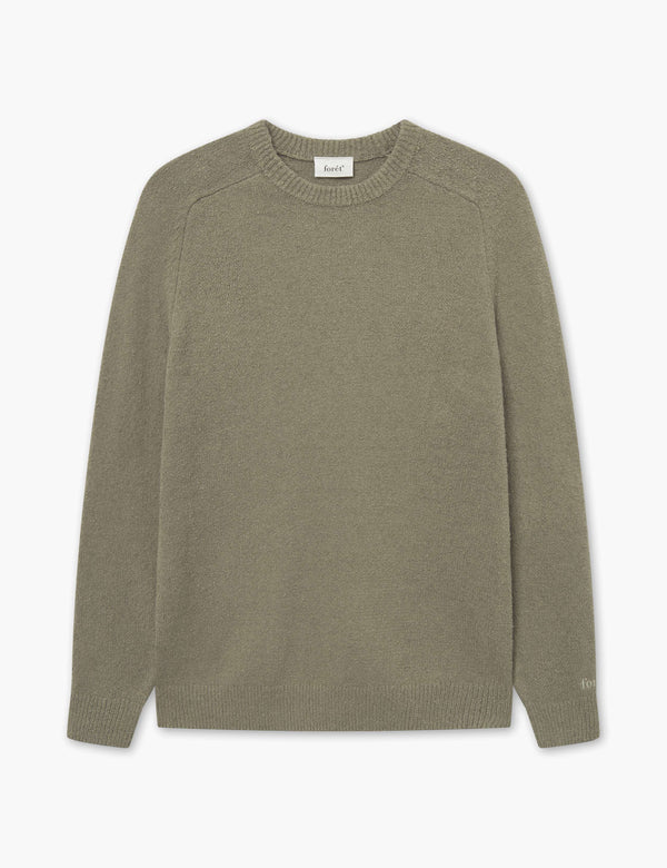 forét BLOOM BOUCLE KNIT - DUSTY OLIVE