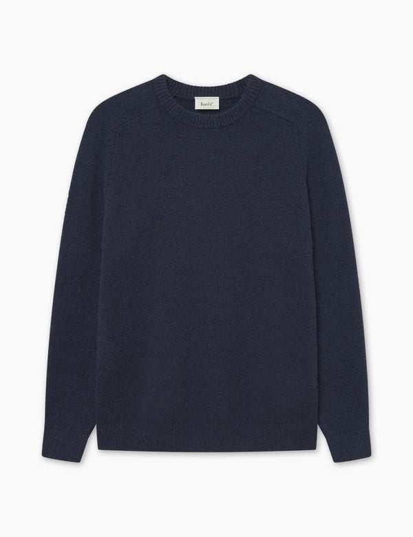 forét BLOOM BOUCLE KNIT - NAVY
