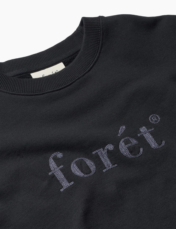 Forét BOAT SWEATSHIRT - BLACK/DARK GREY