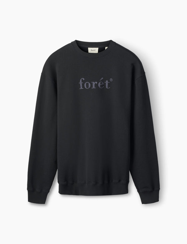 forét BOAT SWEATSHIRT - BLACK/DARK GREY
