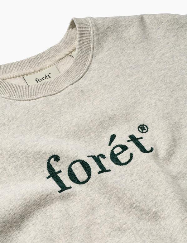 Forét BOAT SWEATSHIRT - SNOW MELANGE/DARK GREEN
