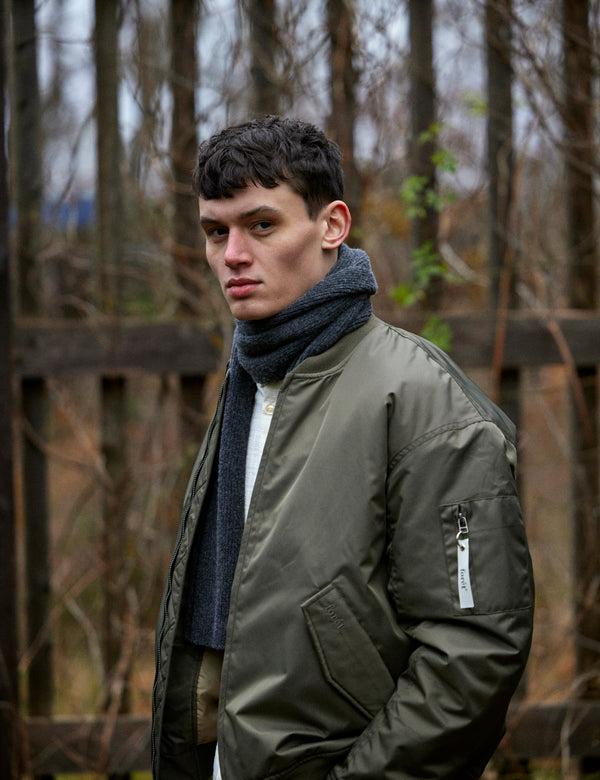 Forét BOW BOMBER JACKET - DUSTY OLIVE