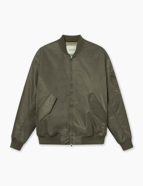 forét BOW BOMBER JACKET - DUSTY OLIVE