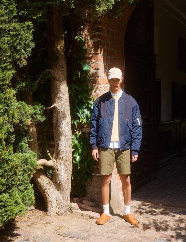 Forét BOW BOMBER JACKET - NAVY