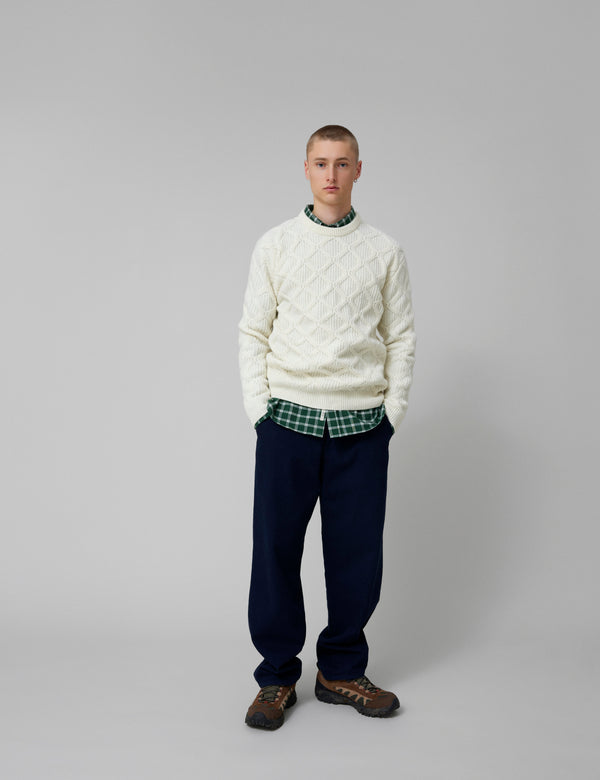 Forét BOW CABLE KNIT - CLOUD