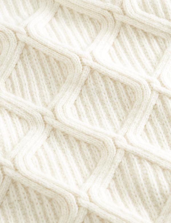 Forét BOW CABLE KNIT - CLOUD