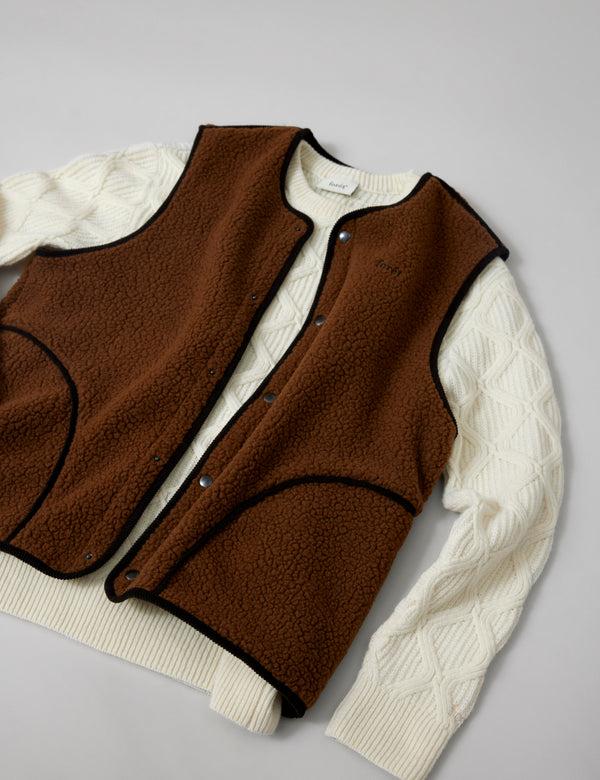 Forét BOW CABLE KNIT - CLOUD