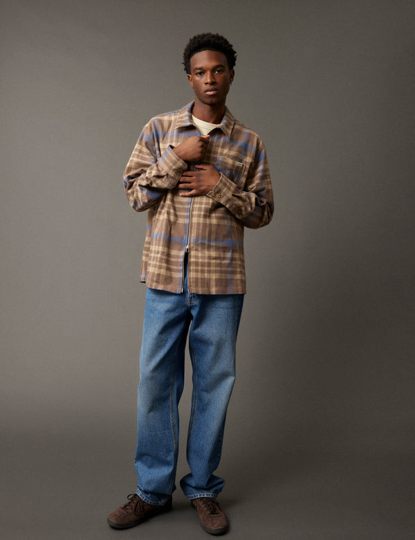 Forét CABIN ZIP SHIRT - CHECK