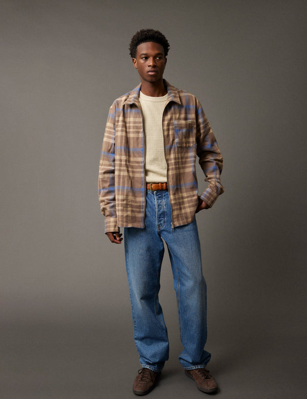 Forét CABIN ZIP SHIRT - CHECK