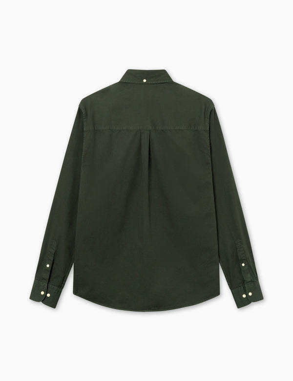 Forét CAMP LIGHT TWILL SHIRT - DARK MOSS