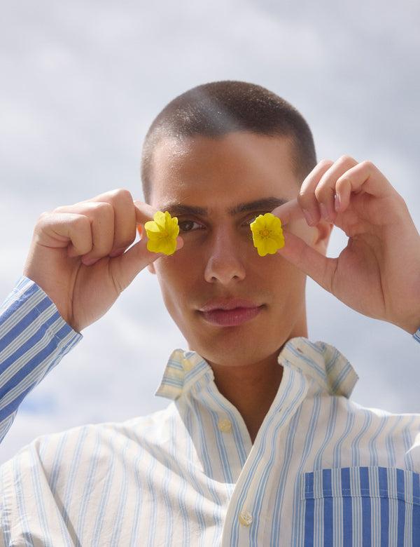 Forét CAMP PATCH SHIRT - LIGHT BLUE