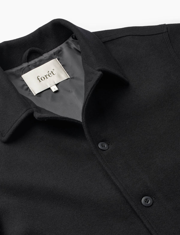 Forét CAVE WOOL JACKET - BLACK