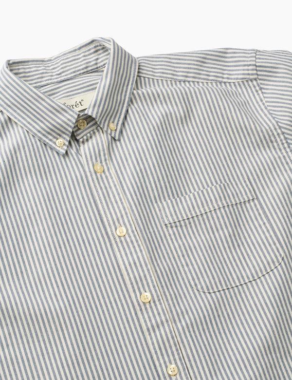 Forét CEDAR OXFORD SHIRT - BLUE STRIPE