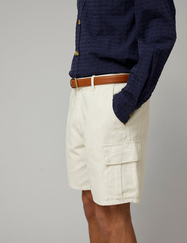 Forét CLAY CARGO SHORTS - CLOUD