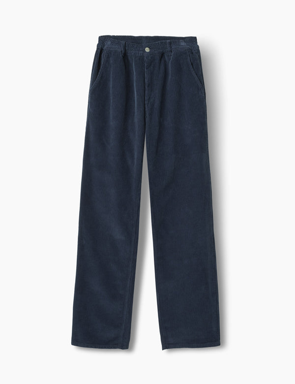 forét CLAY CORDUROY PANTS - NAVY