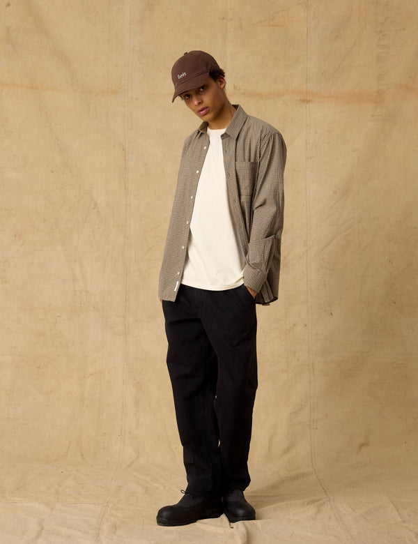 Forét CLAY TWILL PANTS - BLACK