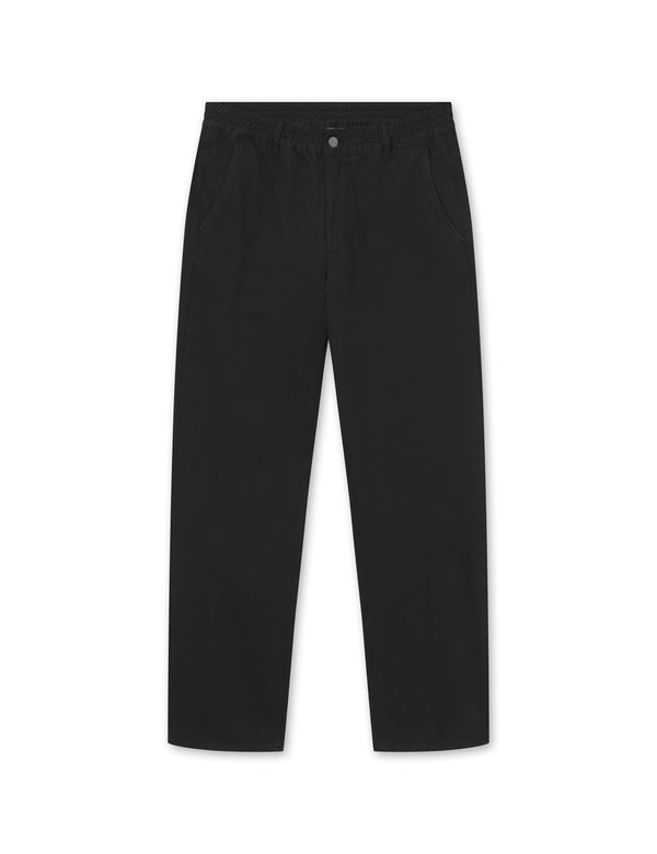 Forét CLAY TWILL PANTS - BLACK