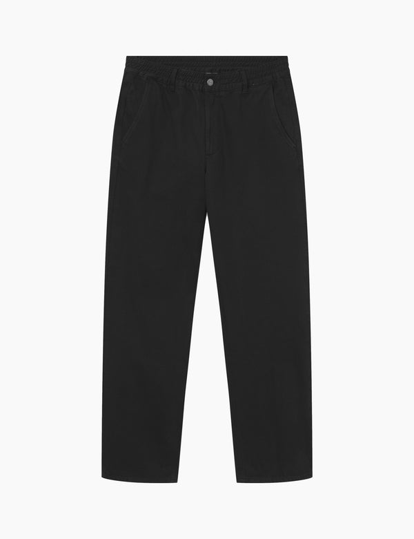 forét CLAY TWILL PANTS - BLACK