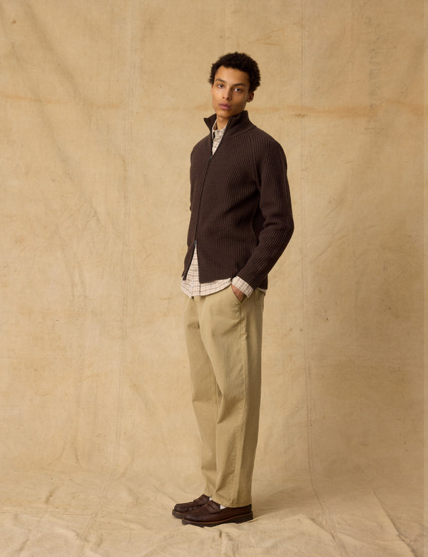 Forét CLAY TWILL PANTS - KHAKI
