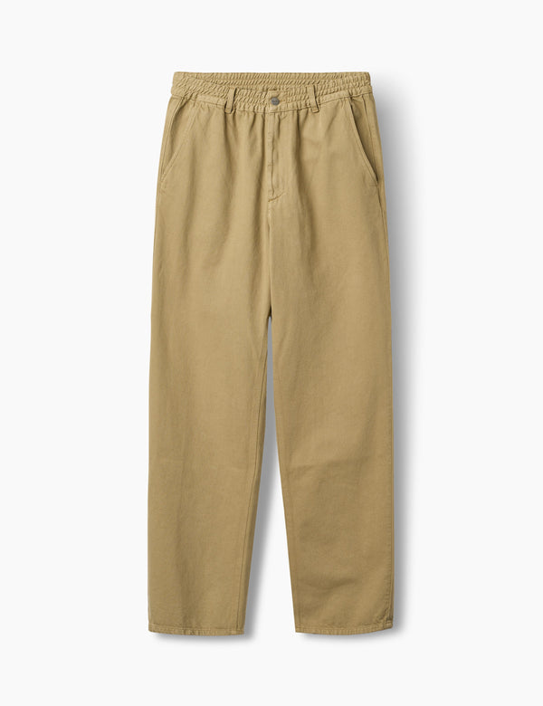 forét CLAY TWILL PANTS - KHAKI