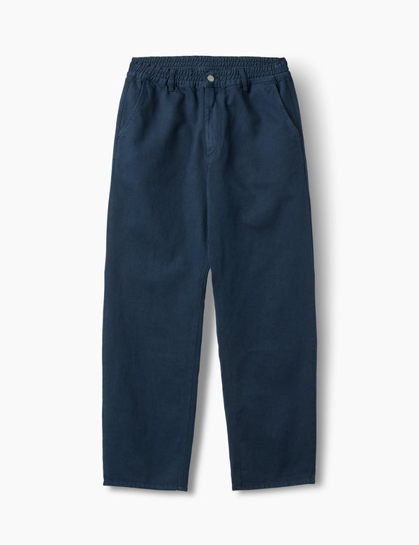 forét CLAY TWILL PANTS - NAVY