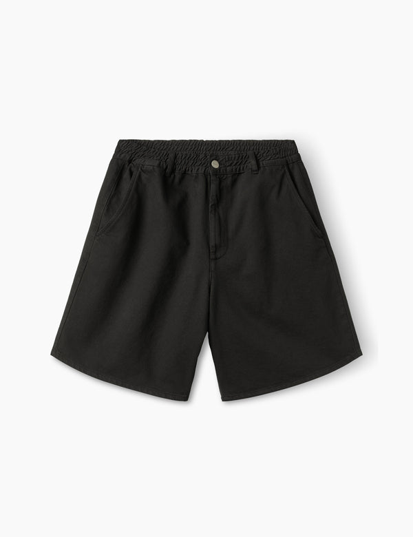 forét CLAY TWILL SHORTS - BLACK