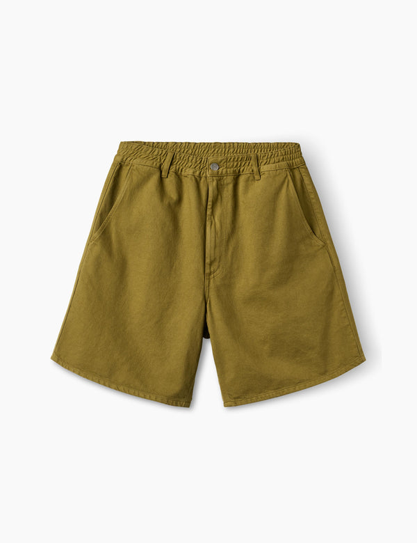 forét CLAY TWILL SHORTS - OLIVE