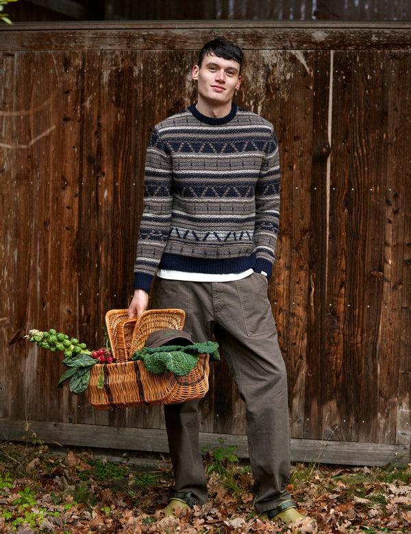 Forét CONE JACQUARD KNIT - NAVY