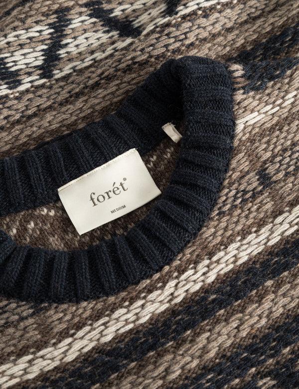 Forét CONE JACQUARD KNIT - NAVY