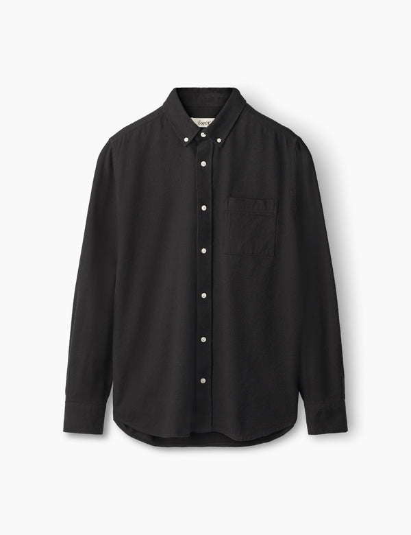 forét CREEK FLANNEL SHIRT - BLACK