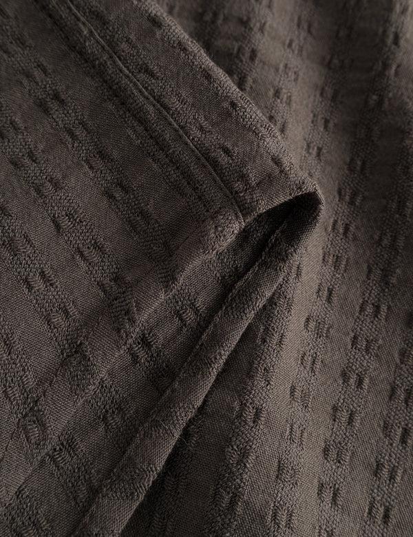 Forét DAWN JACQUARD SHIRT - COLD BROWN