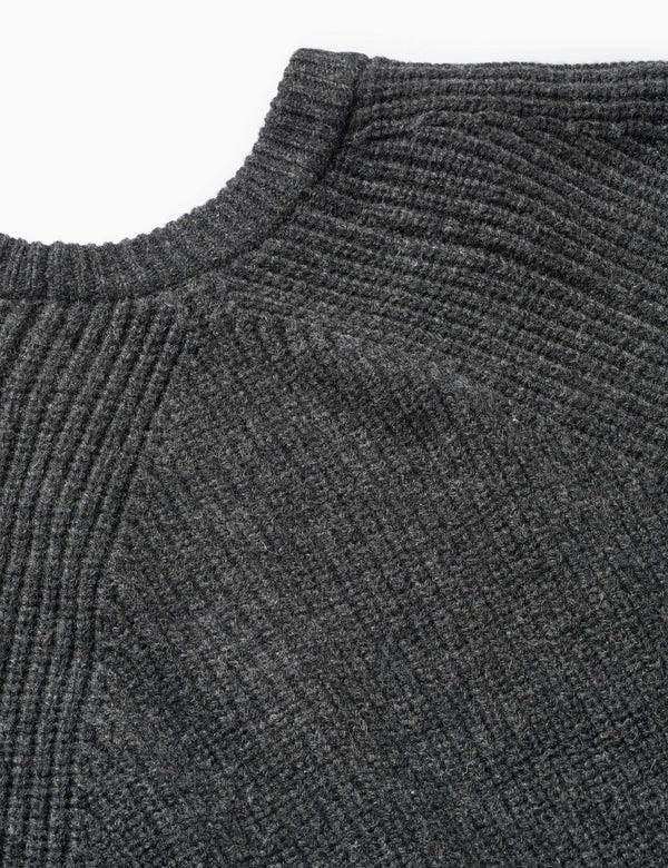 Forét DELTA WOOL KNIT - DARK GREY MELANGE