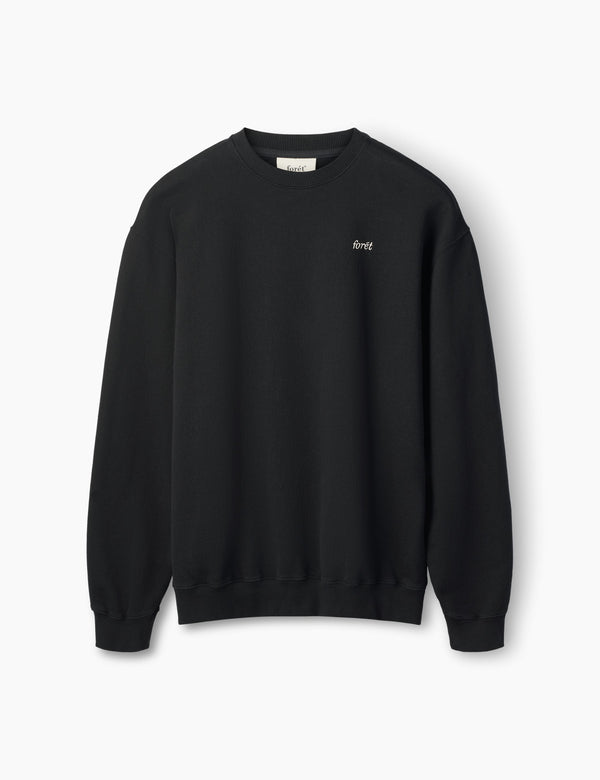 forét FIN SWEATSHIRT - BLACK