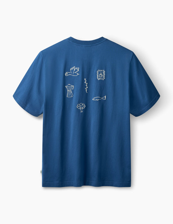 Forét FIN T-SHIRT - BLUE