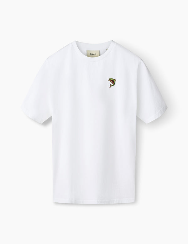 forét FISH T-SHIRT - WHITE