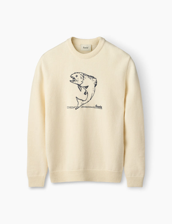 forét FISHING KNIT - CLOUD