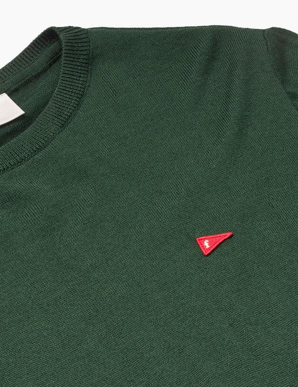 Forét FLAG MERINO KNIT - DARK GREEN