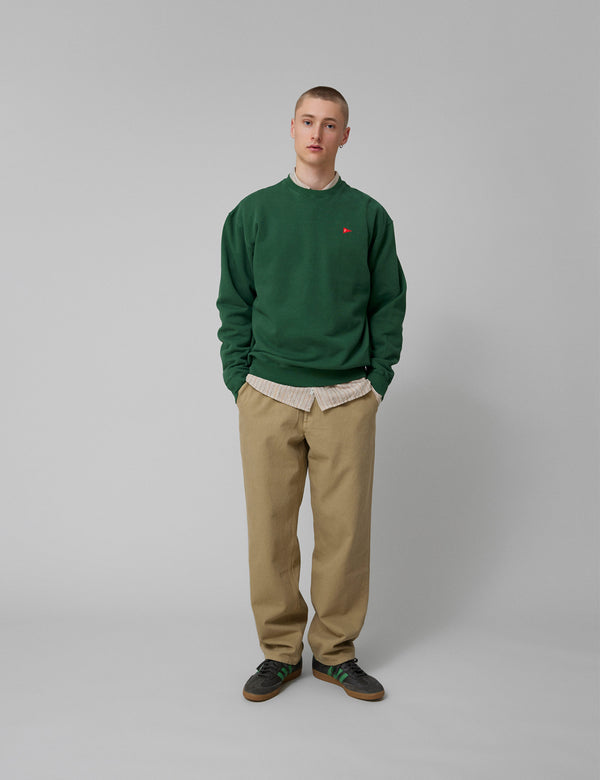Forét FLAG SWEATSHIRT - DARK GREEN