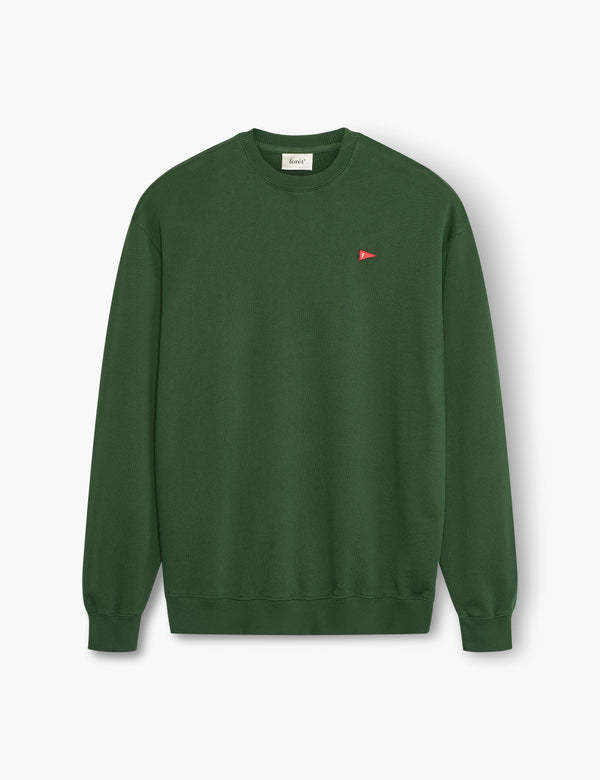 forét FLAG SWEATSHIRT - DARK GREEN