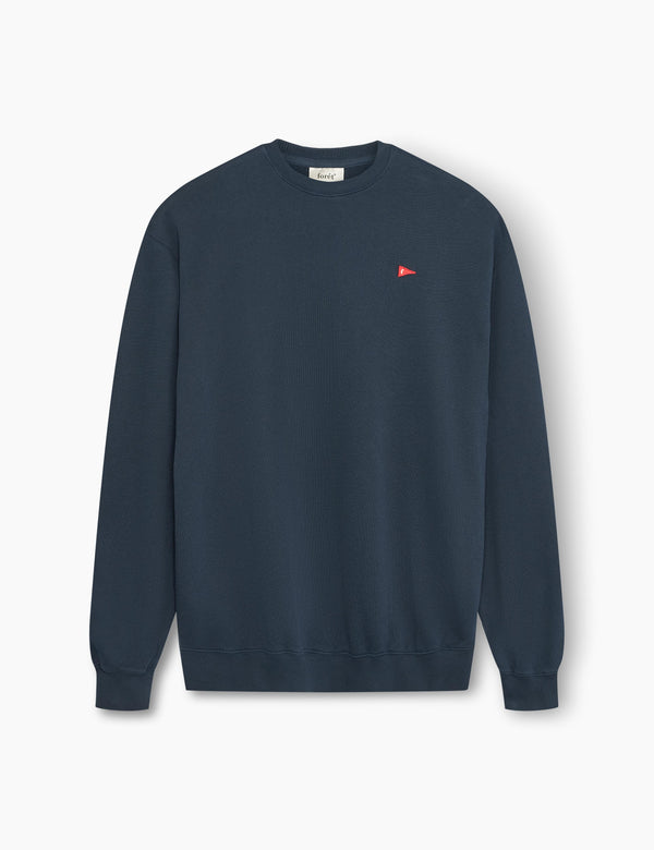 forét FLAG SWEATSHIRT - NAVY