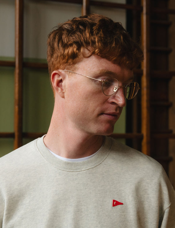 Forét FLAG SWEATSHIRT - SNOW MELANGE